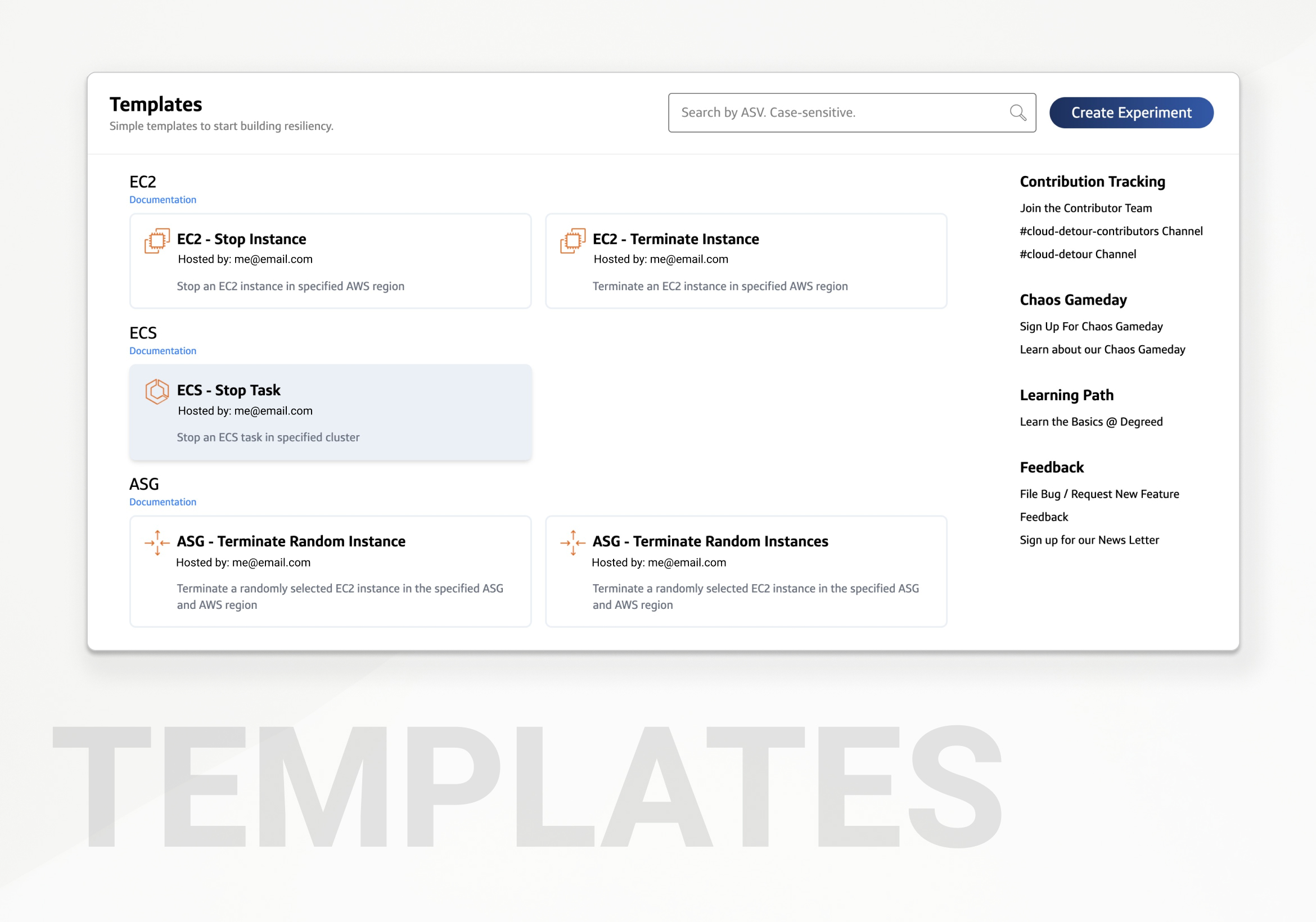 Cloud Detour templates