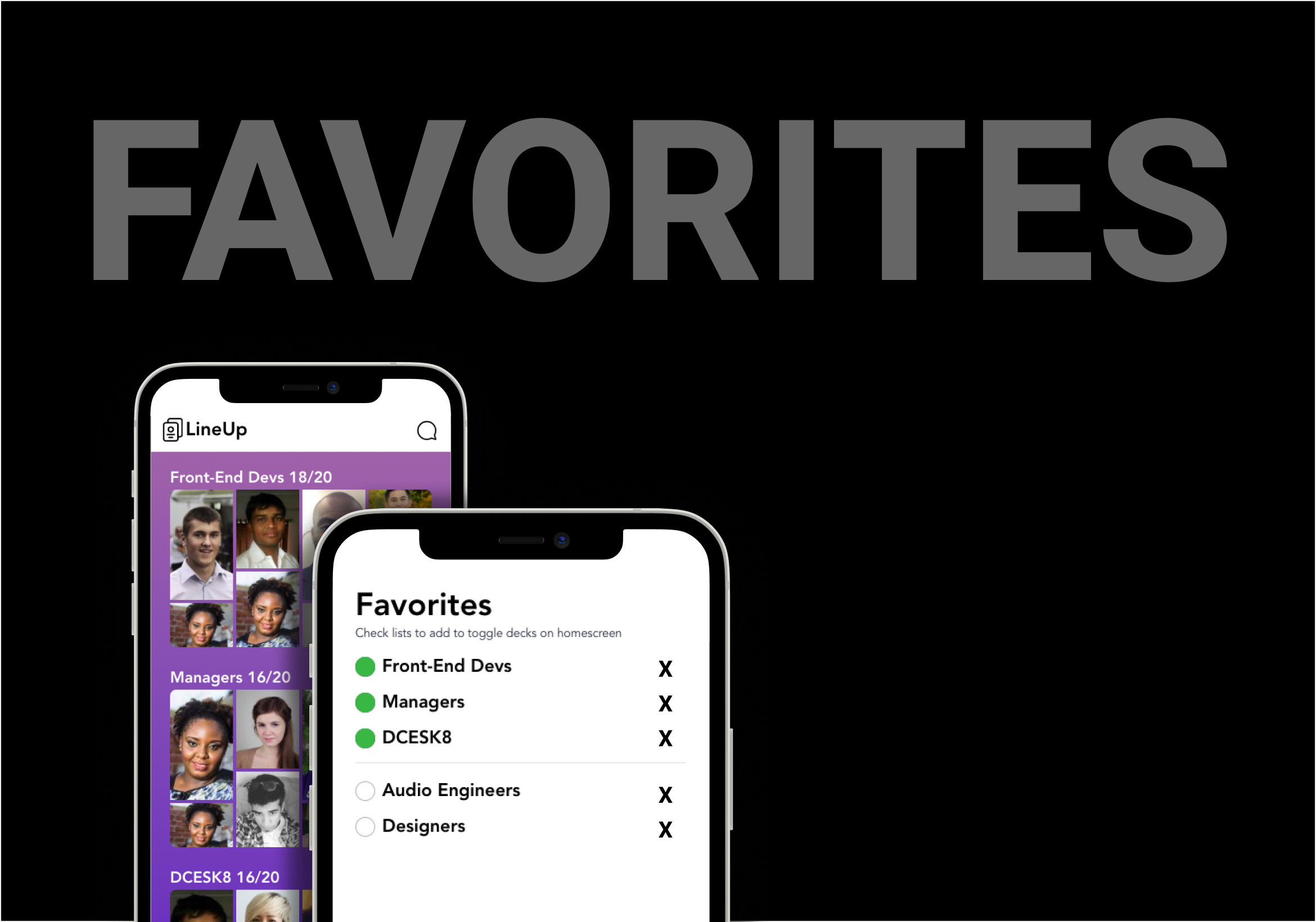LineUp favorites