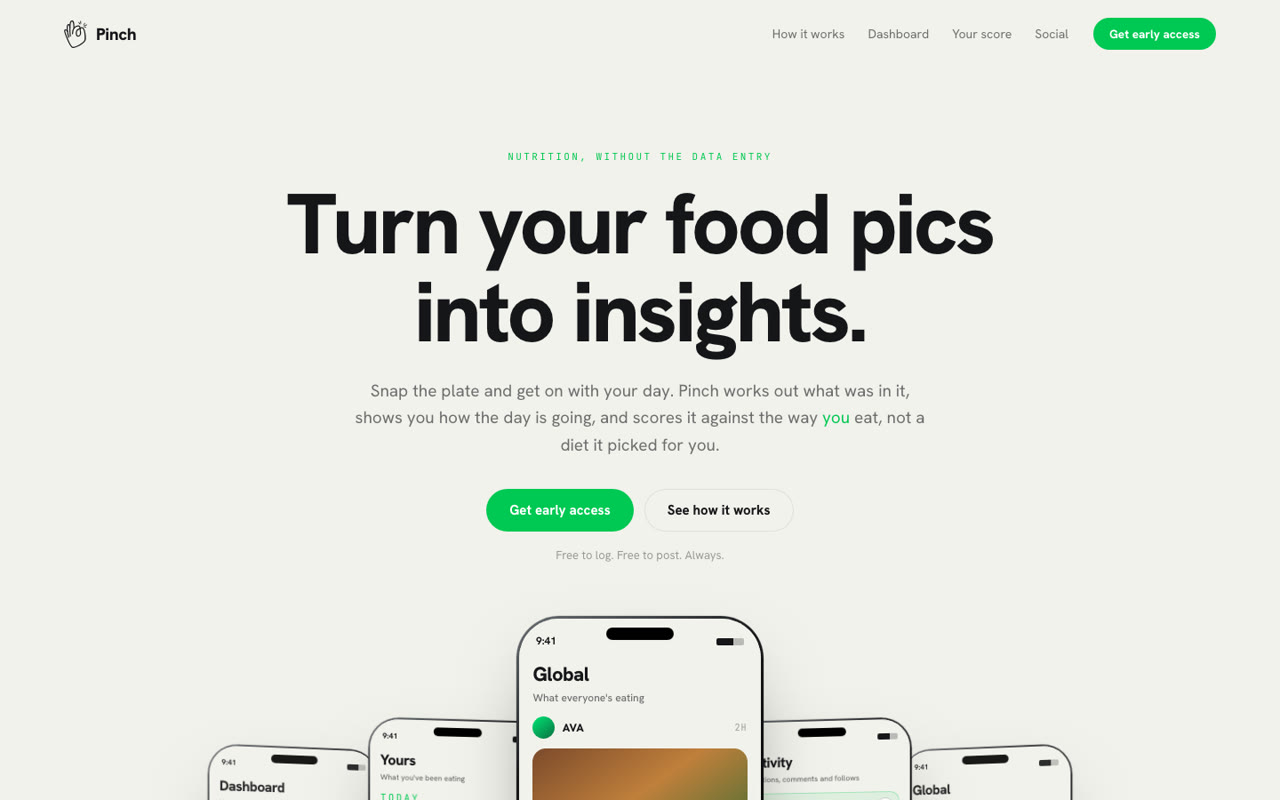 Pinch: turn your food pics into insights